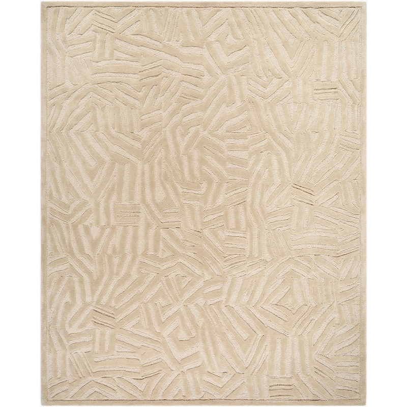 Livabliss Brook Modern Area Rug - 8' x 10' - Cream/Tan