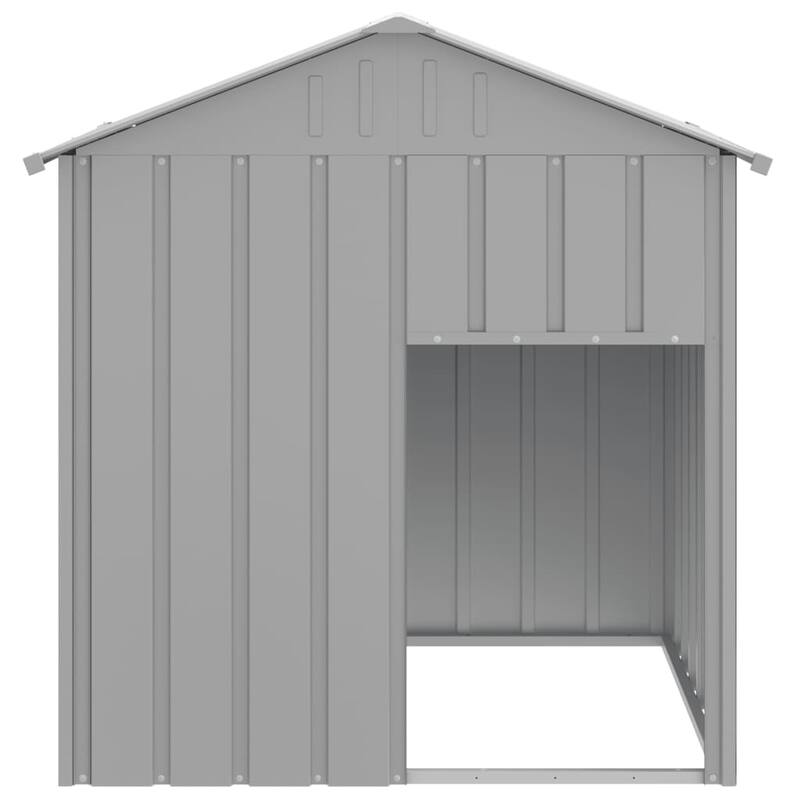 vidaXL Dog House with Roof Outdoor Dog Kennel Animal House Galvanized Steel