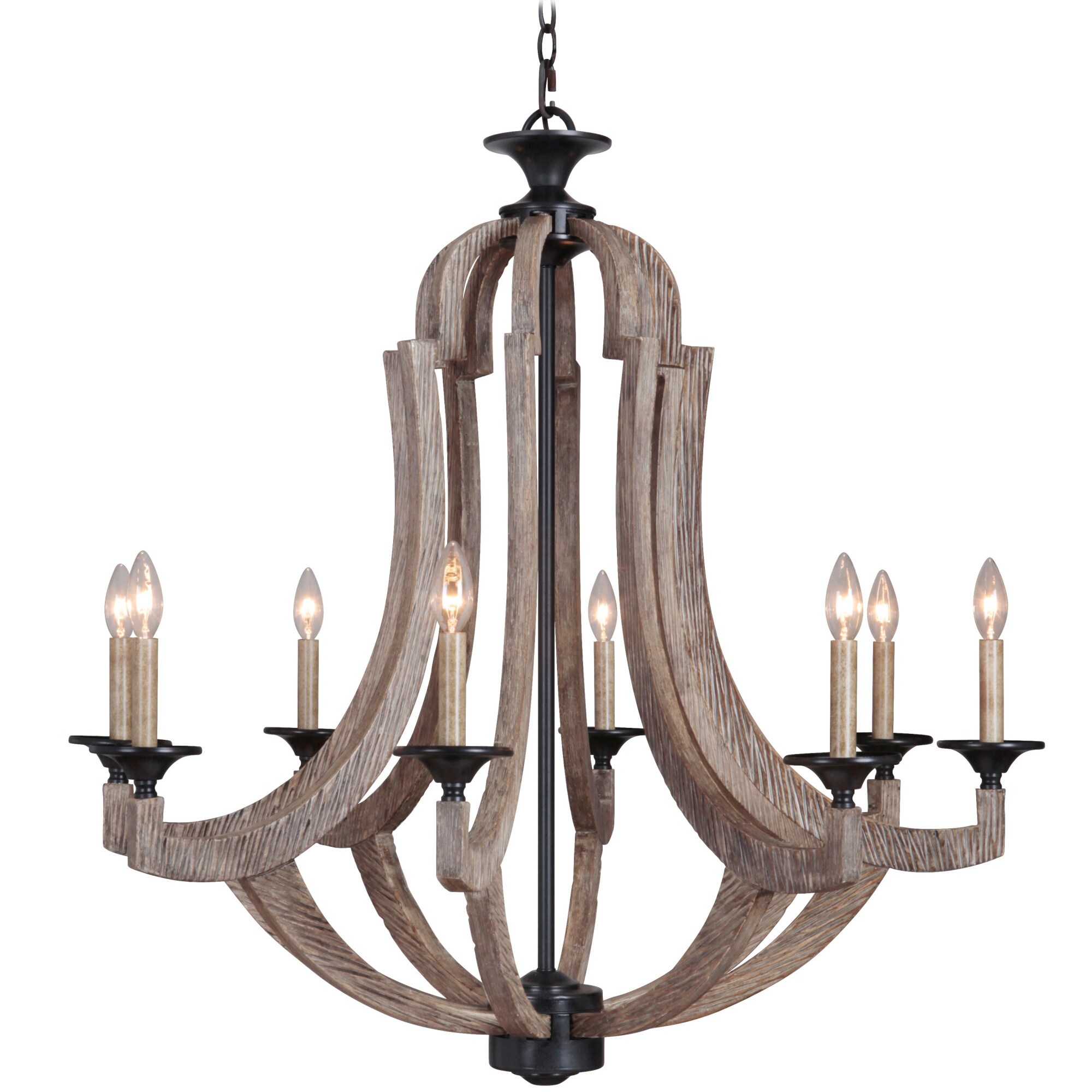 Craftmade 35128  Winton 8 Light Candle Style Chandelier - 36" Wide - Chandeliers For Bedrooms by Overstock.com