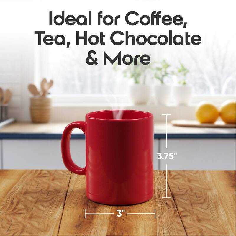 Omniware Teaz Cafe 11 oz Classic Mug - 3" D x 3.75" H