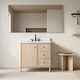 preview thumbnail 45 of 72, Vanity Art Lucerne Freestanding Bathroom Vanity with Stone Top, Hidden Power Station, Hair Dryer Holder, USB Charging Shelf 36" - Light Wheat