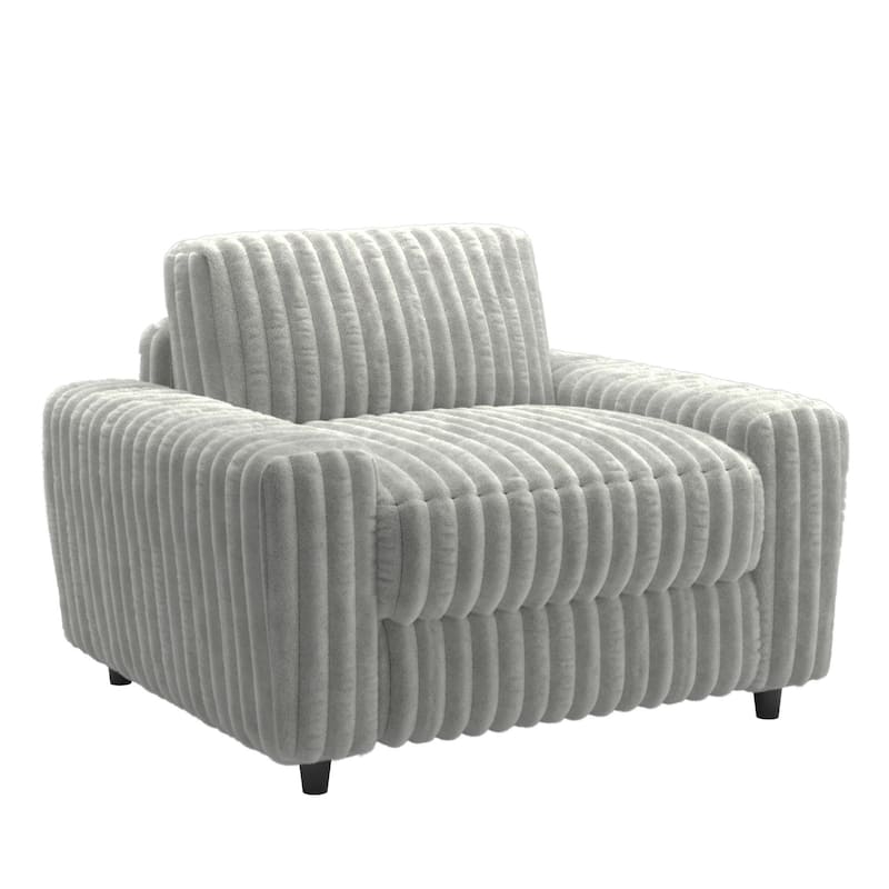 Veyron Furry Channel Fabric Down-filled Chair by iNSPIRE Q Modern