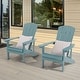 preview thumbnail 4 of 76, Bonosuki Patio Faux Wood Adirondack Chair Weather Resistant-Set of 2 Lake Blue