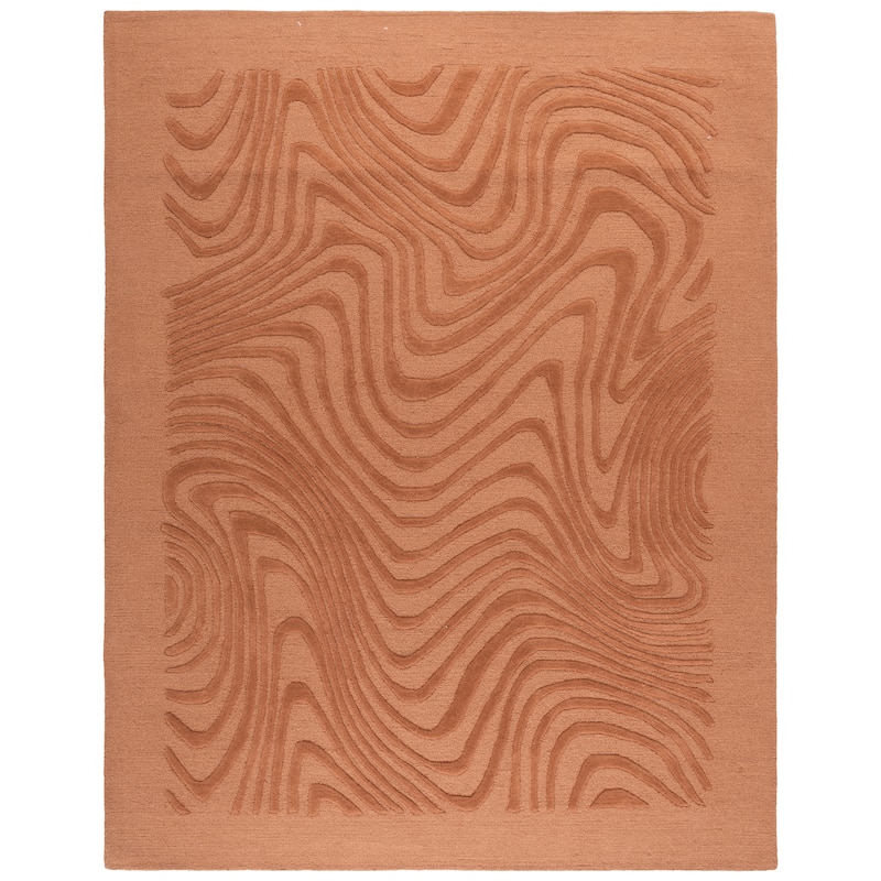 SAFAVIEH Handmade Ebony Sabiye Wool Rug - 6' x 9' - Rust