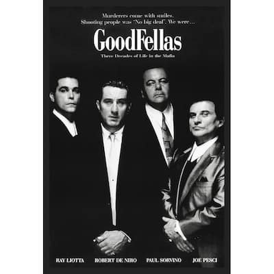 Enhance your surroundings with GoodFellas Black and White Movie Framed Poster - 24 x 36 Inch