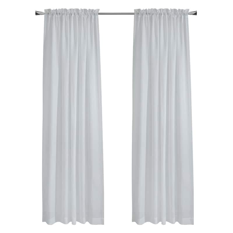 Cote d'Azure Rod Pocket Linen-Like Curtain Panel by Habitat