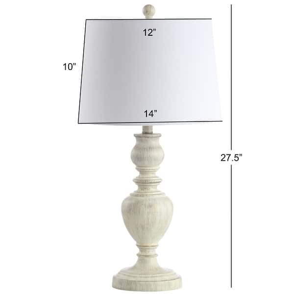 SAFAVIEH Lighting 28-inch Zabi White LED Table Lamp (Set of 2) - 14"x14"x27.5" - 14" W x 14" D x 28" H