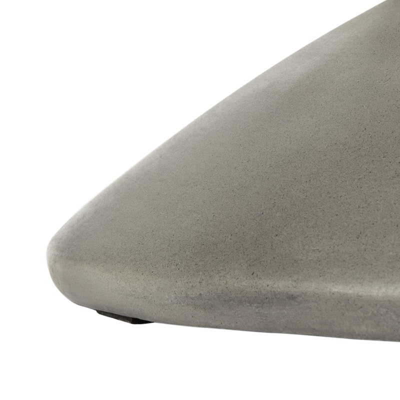 SAFAVIEH Outdoor Andrada Concrete Stool - 14.96" W x 14.96" L x 17.72" H - 15Wx15Dx18H