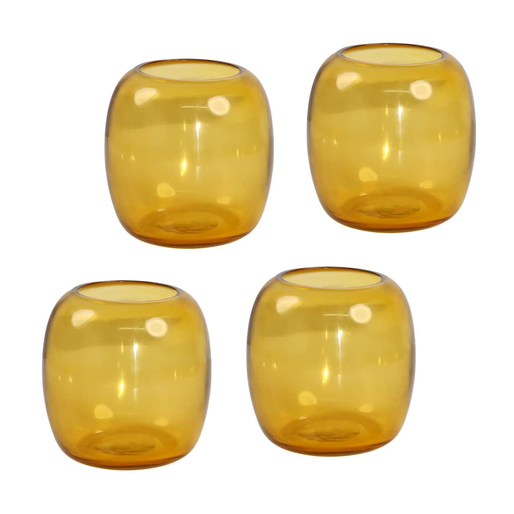 Lucy Votive, Amber (Set of 4)