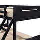 preview thumbnail 3 of 7, Twin over Full Bunk Bed with Angled Ladder & Convertible Design, Black