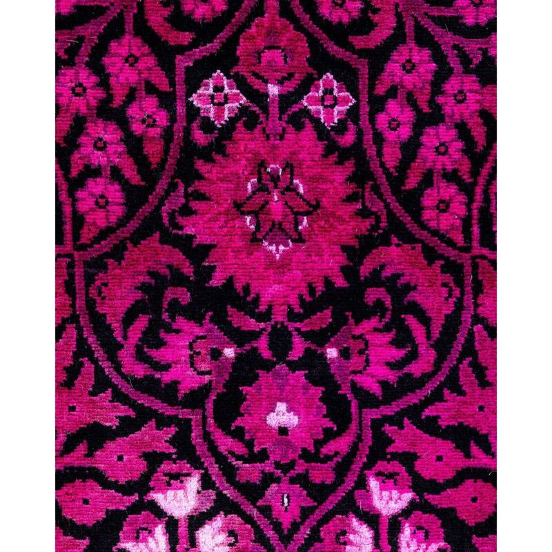 Contemporary Overdyed Wool Hand Knotted Runner - 2' 6" x 12' 3"