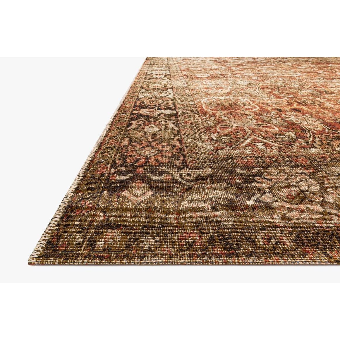 tobacco rust rug Alexander Home Luciano Rust/ Tobacco Oriental Indoor/ Outdoor Distressed Rug