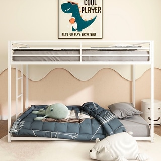 Twin over Twin Bunk Bed With Exchangeable Ladder,Kids Bed Design
