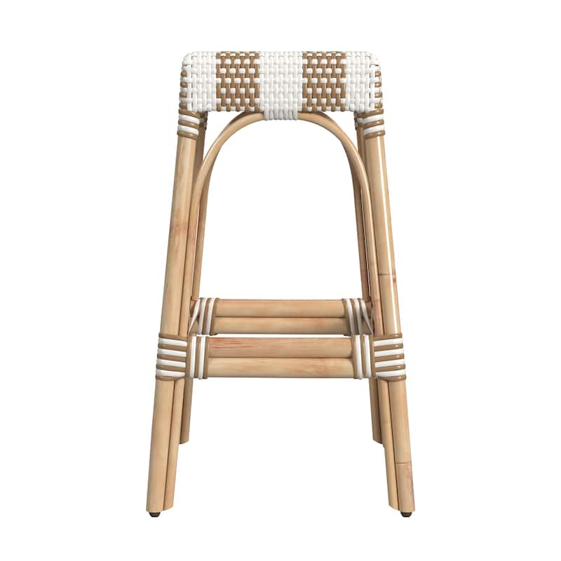 Robias Rectangular Rattan 30" Bar Stool
