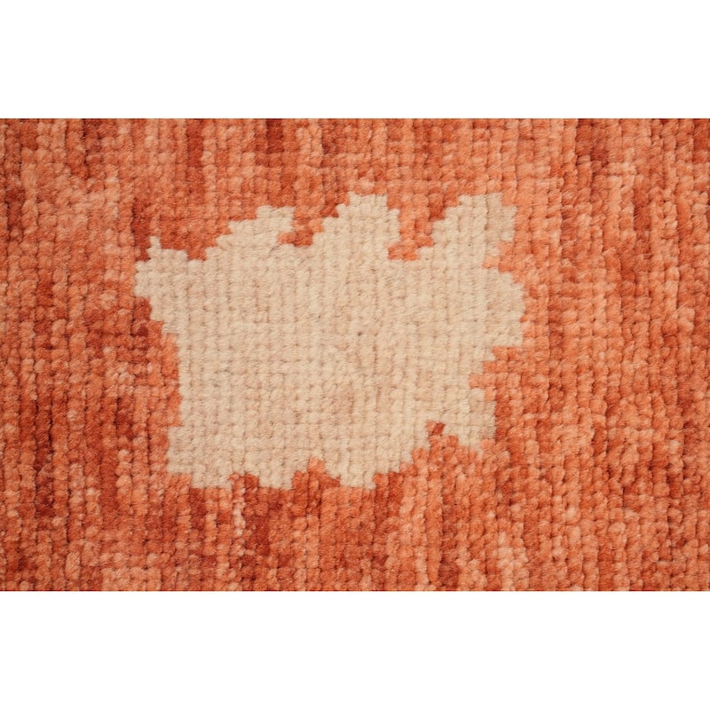Hand Knotted Oriental 100% Wool Carpet Modern Geometric Beige & Ivories Gabbeh Area Rug - 13' 3'' X 10' 0''