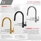 preview thumbnail 9 of 49, STYLISH Kitchen Sink Faucet Single Handle Pull Down Dual Mode in Stainless Steel - Faucet Height: 14 1/8" | Spout Height: 6 3/4"