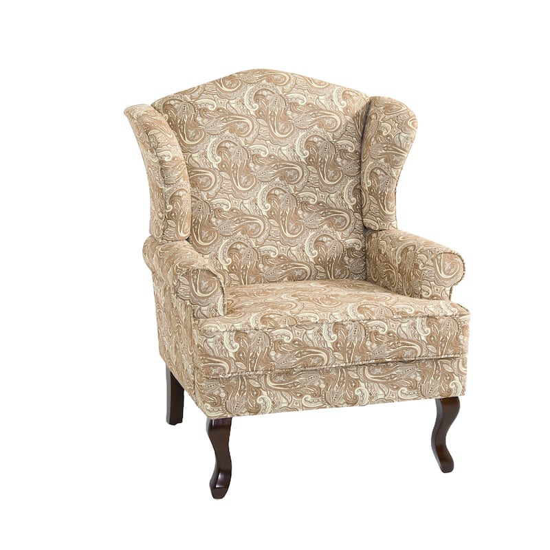 Mid-Century Modern Upholstered Wingback Accent Chair