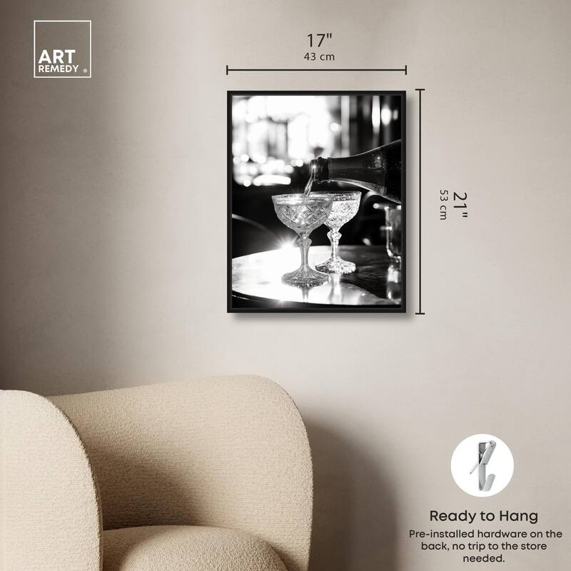 Sparkling in Monochrome I Canvas by Art Remedy