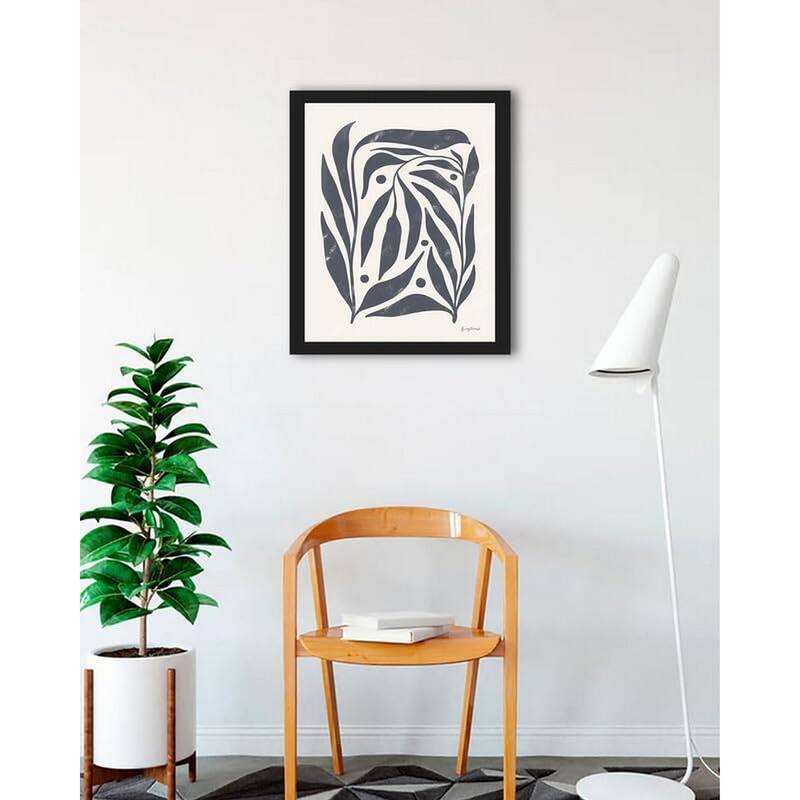 Simple Botanical I Framed Poster - 24 x 32 Inch - Black