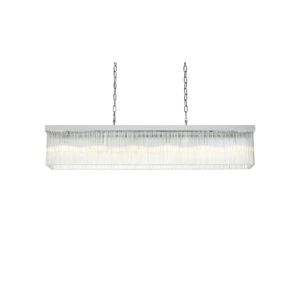 slide 2 of 5, Holden 49 Inch Rectangular Chandelier Chrome