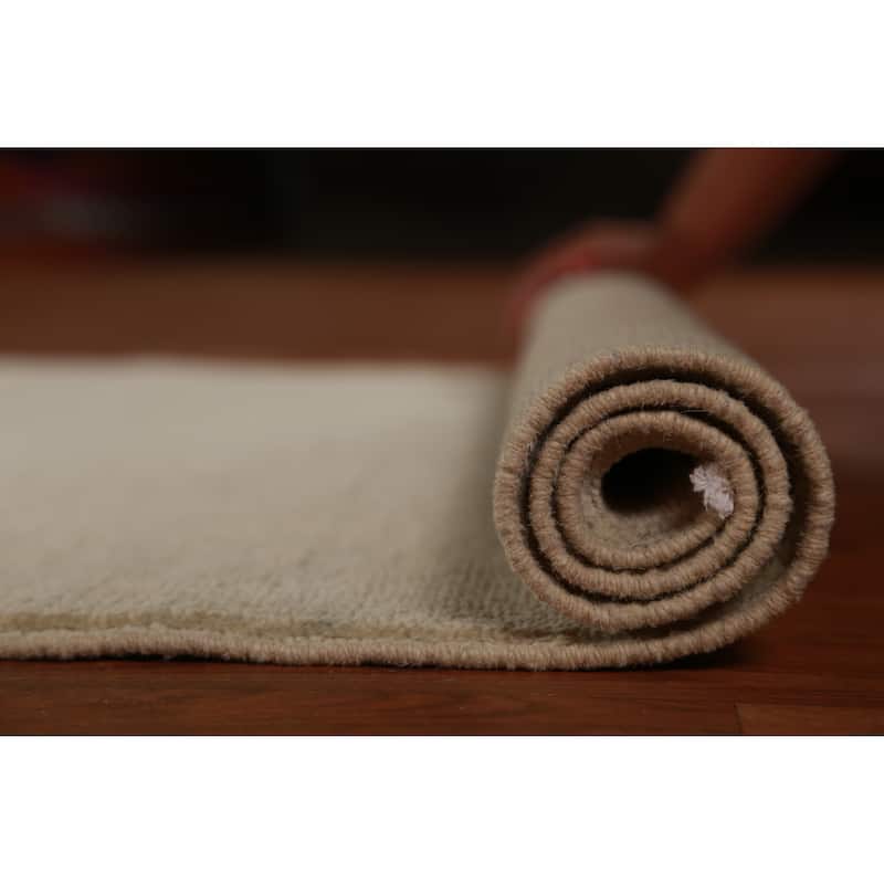 Hand Knotted Oriental 100% Wool Carpet Modern Solid Green Gabbeh Runner Rug - 10' 0'' X 3' 3''