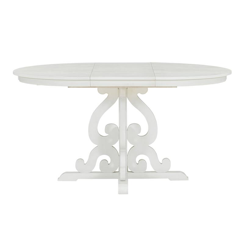 5-Piece Wooden Dining Table Set with Extendable Table & 4 Chairs