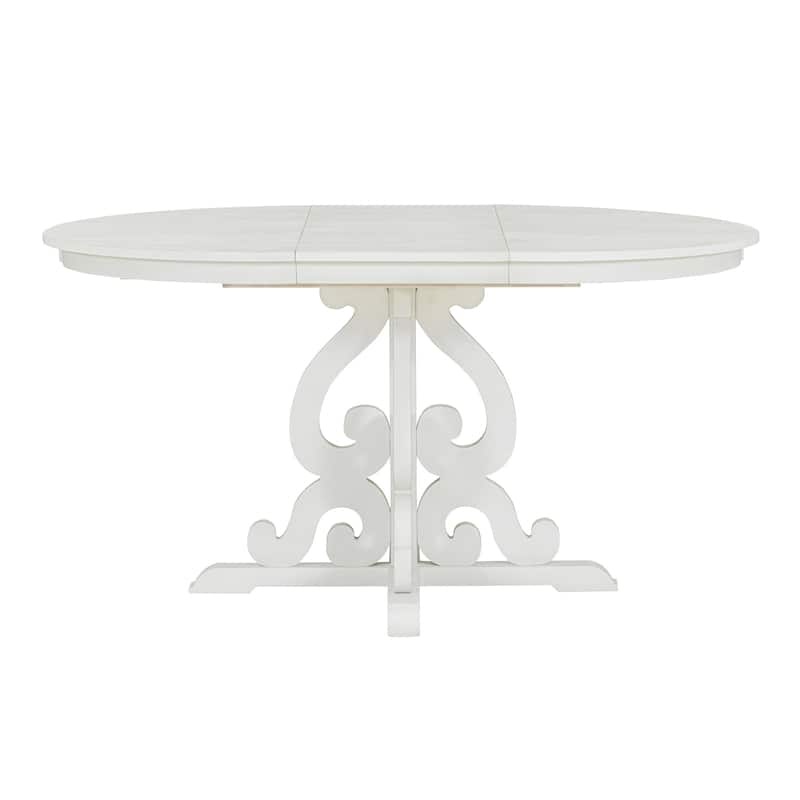 Extendable Table with a 16-inch Leaf and 4 Upholstered Chairs