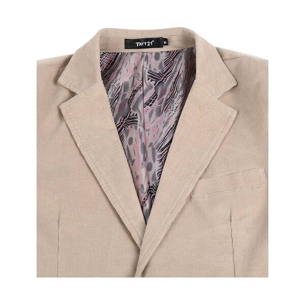 Shop Men Casual Blazer Notch Lapel Cotton Corduroy Sport Coat