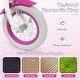 preview thumbnail 5 of 8, Gymax 12'' Kids Bike w/Training Wheels Hand Coaster Brakes Adjustable - Rose Red