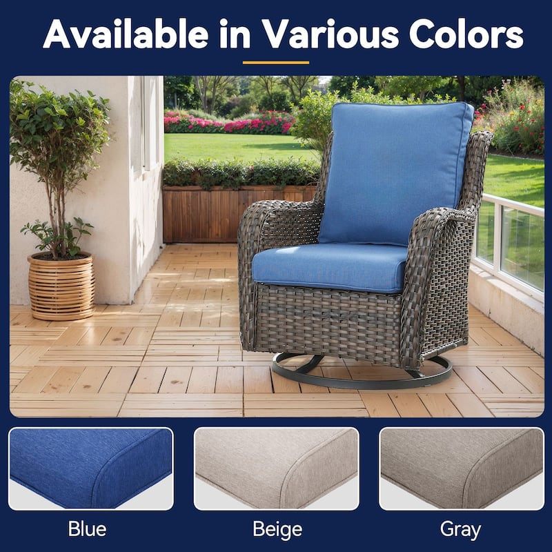 All-Weather Deep Seating Chair Cushions for Patio Chairs