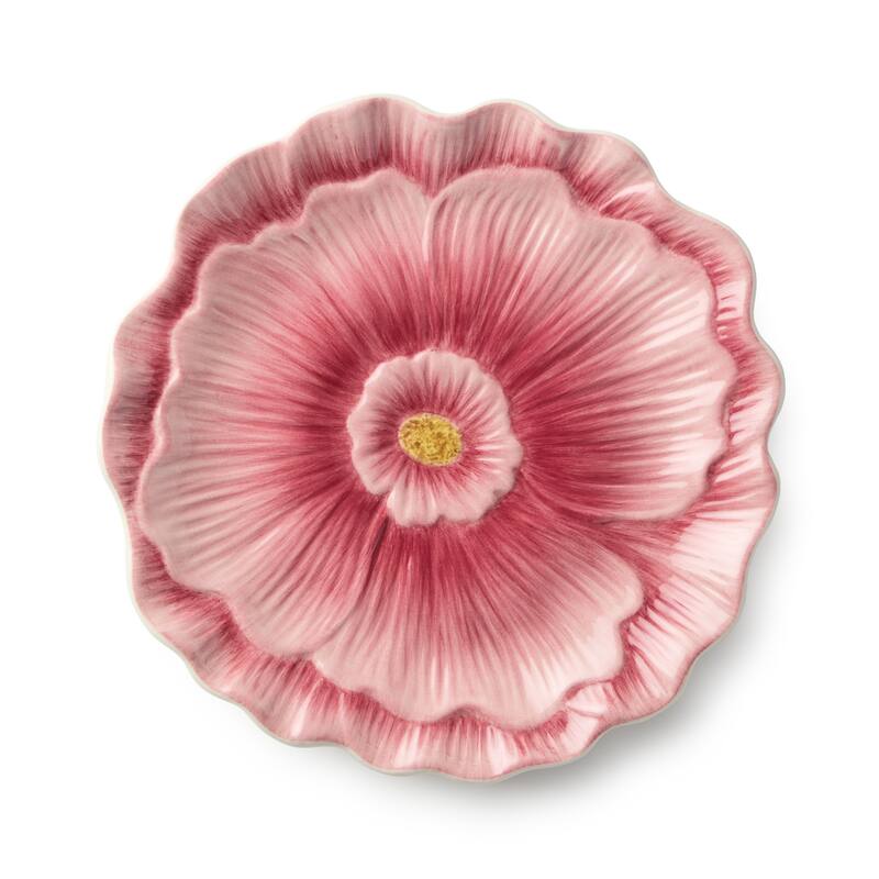 Certified International Wildflowers 3-D Floral Dessert Plates, Set of 4 Assorted Designs - 8.00"L x 8.00"W x 1.00"H