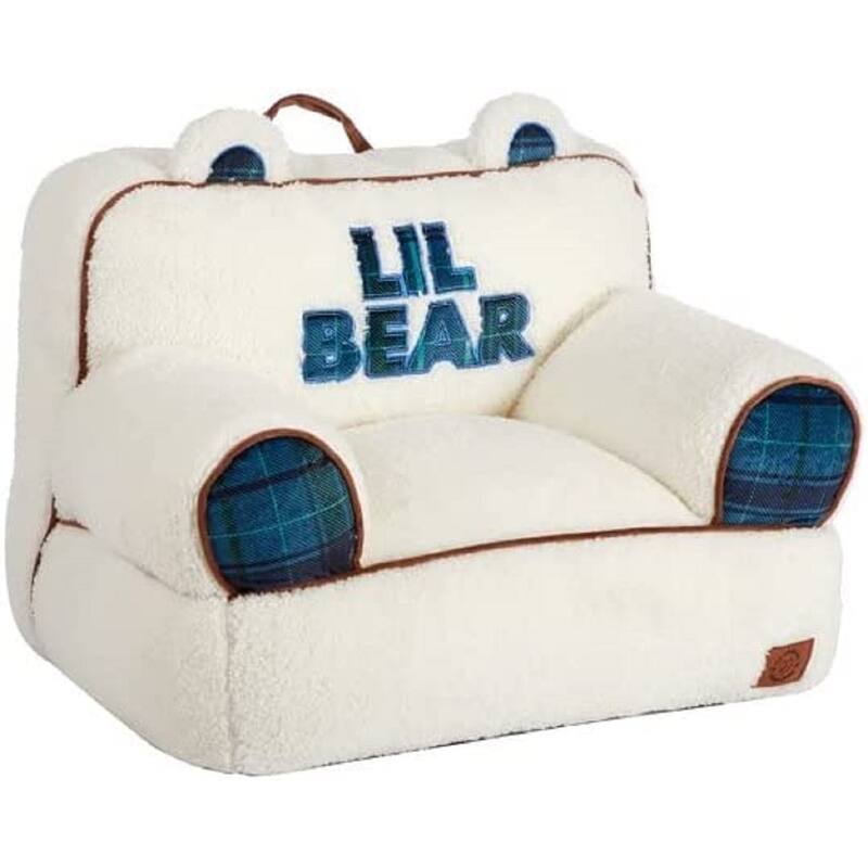 Dearfoams Sherpa Plush Bean Bag Chair with Novelty Ears