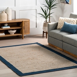 Nuloom Bronwyn Farmhouse Bordered Jute Blend Area Rug