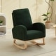 preview thumbnail 59 of 75, Upholstered Rocking Chair Nursery Chair with High Back and Side Pocket