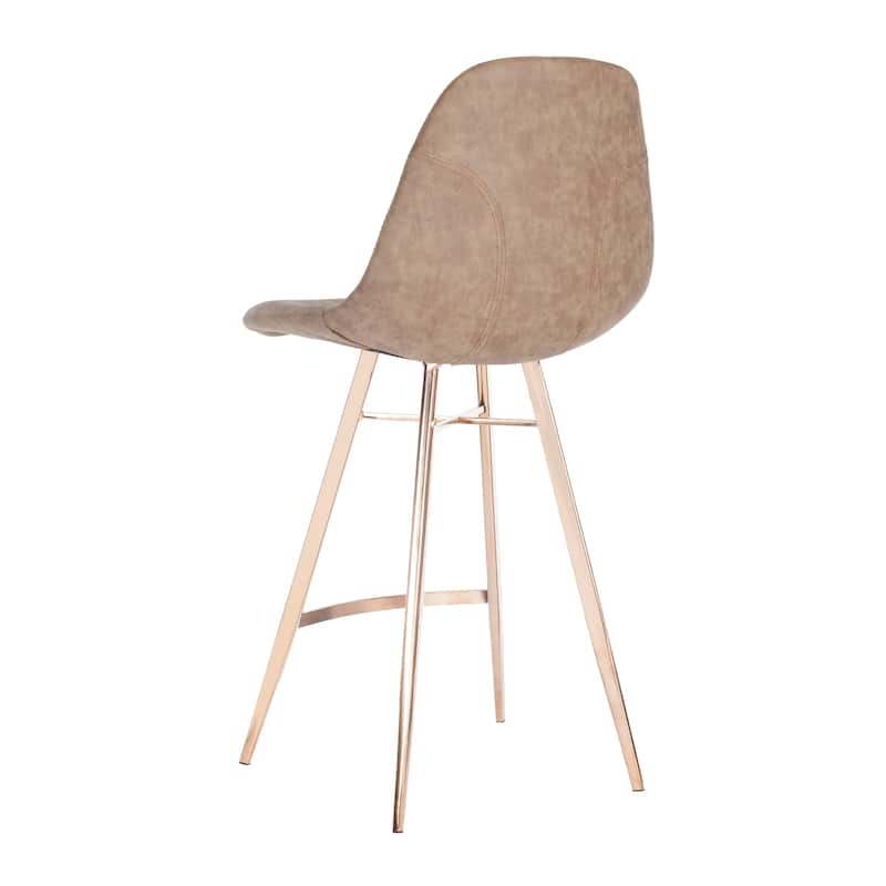 SAFAVIEH Bluette -25 Inch Brown/ Copper Counter Stool - 17" x 19" x 39" - 17Wx19Dx38H