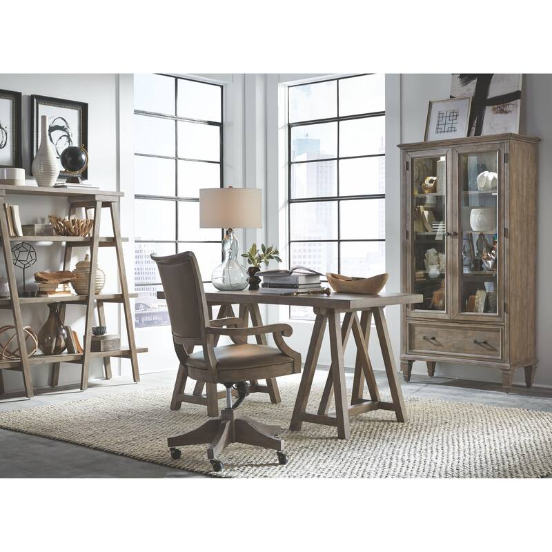 Magnussen Home Lancaster Dovetail Grey Door Bookcase - 40''W x 18''D x 75''H
