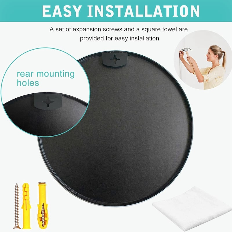 36 IN Metal Round mirror