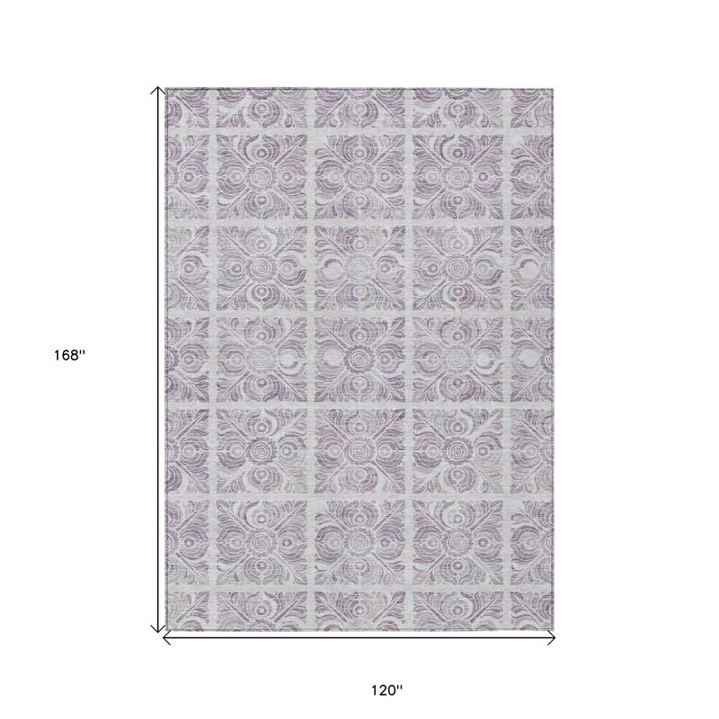 HomeRoots Medallion Transitional Rectangle Outdoor Rug