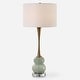 preview thumbnail 1 of 6, Uttermost Sanctuary Green Gray Table Lamp - 35.25'' H X 16.5'' W X 16.5'' D
