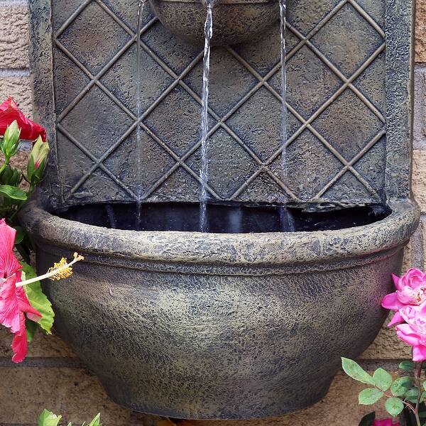 Shop Sunnydaze Messina Solar Wall Water Fountain Florentine