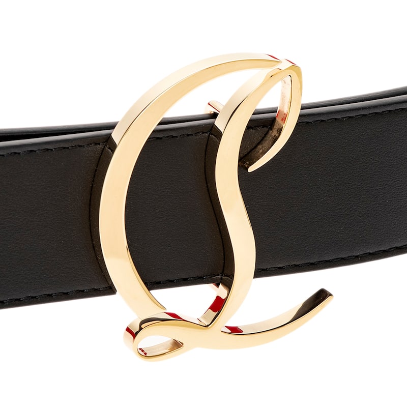 Christian Louboutin CL Logo Belt 1.4" Wide