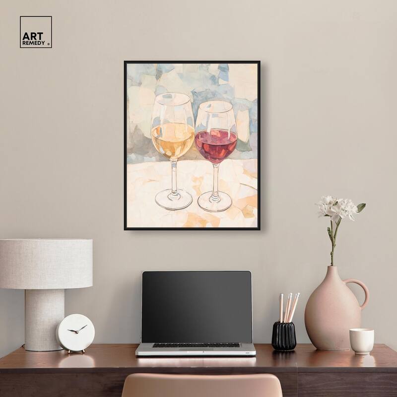 Wine Duo Canvas by Art Remedy