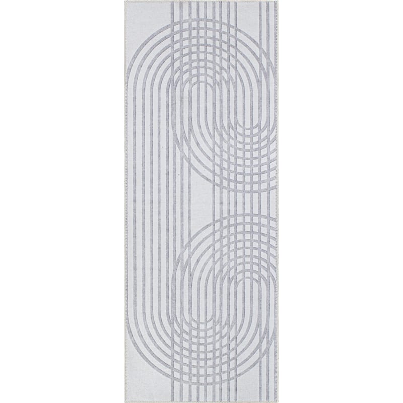 Contemporary Lines Machine Washable Area Rug