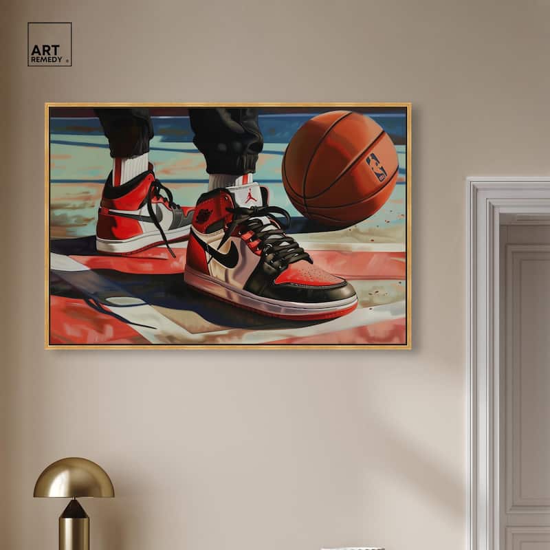 Down at the Court Canvas by Art Remedy