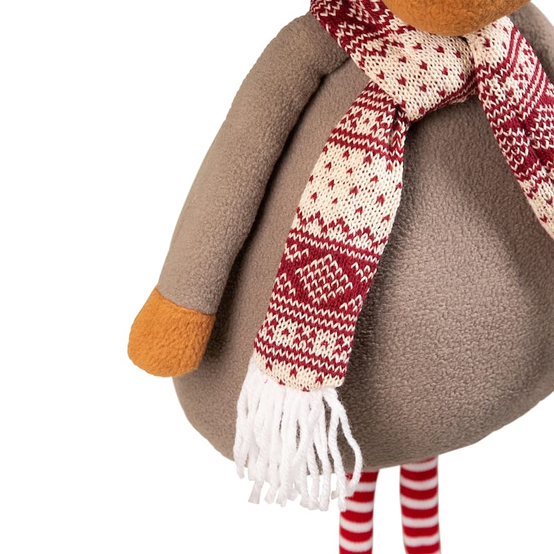 Plush Moose Merry Christmas Decoration - 24"