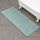 preview thumbnail 68 of 100, Laura Ashley Astor Chenille Bath Mat with TPR Backing 24 x 60 - Sage Green