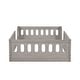 preview thumbnail 24 of 24, Twin Size Floor Platform Bed with Fence Guardrail, Solid Wood Montessori Bed Kids Bed Frame Low Grounded Bed for Toddlers