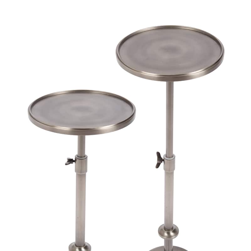 Kate and Laurel Engles Adjustable Polished Metal Table and Plant Stand