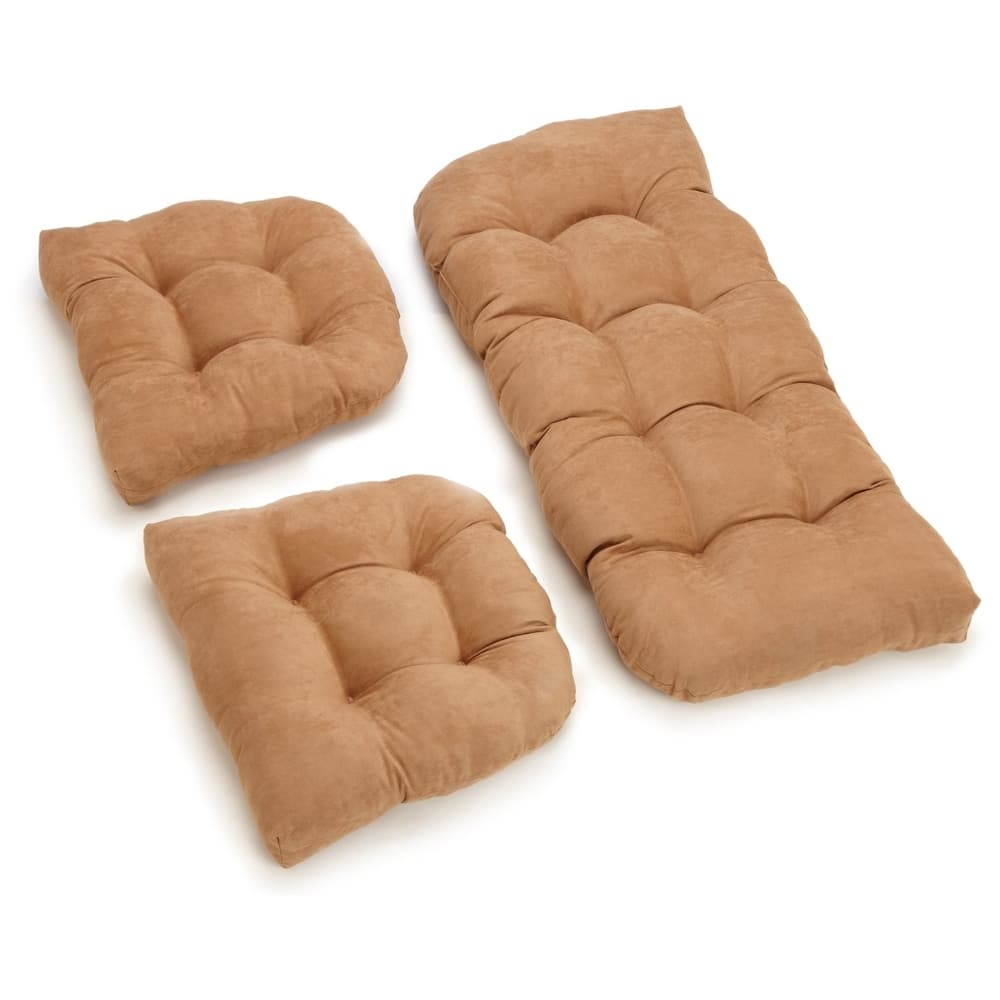 Microsuede 3-piece Indoor Settee Cushion Set