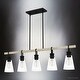 preview thumbnail 4 of 3, Luxury Casual Chandelier, 11.50H x 42.00W, with Coastal Style, Earth Black, UQL4841 by Urban Ambiance
